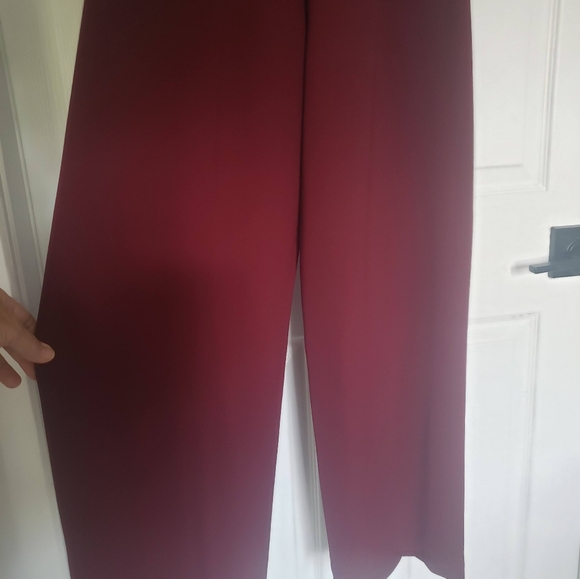 Jumpsuit size 12 Merlot Floor length. 2 Pieces with scarf. Semi-formal - Picture 8 of 9